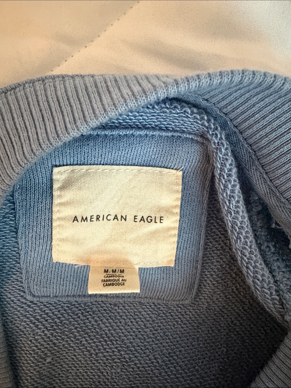 American Eagle Light Blue Knit Sweatshirt - Picture 2 of 5